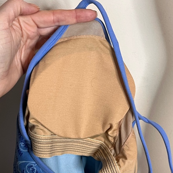 LULULEMON Blue Swirl Manifesto Power Y Tank Size 4 Yoga Athletic Workout - Picture 5 of 6